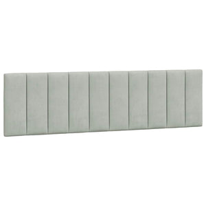 Bett mit Matratze Hanko Hellgrau Samt 180x200