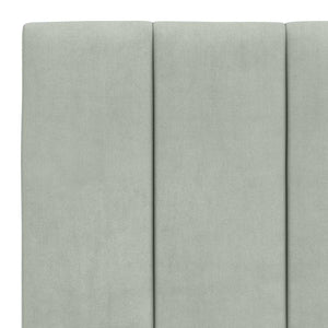 Bett mit Matratze Hanko Hellgrau Samt 180x200