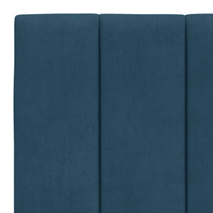 Bett mit Matratze Hanko Blau 180x200 cm Samt