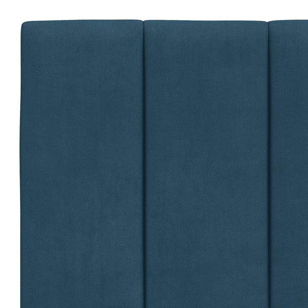 Bett mit Matratze Hanko Blau 180x200 cm Samt
