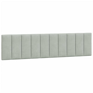Bett mit Matratze Hanko Hellgrau Samt 200x200 cm