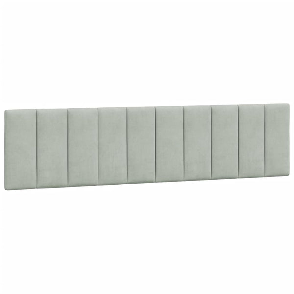 Bett mit Matratze Hanko Hellgrau Samt 200x200 cm