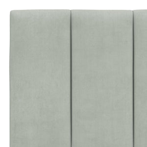 Bett mit Matratze Hanko Hellgrau Samt 200x200 cm