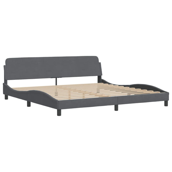 Bett mit Matratze Hanko Dunkelgrau 200x200 cm