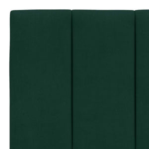 Bett mit Matratze Hanko Dunkelgrün 200x200 cm Samt