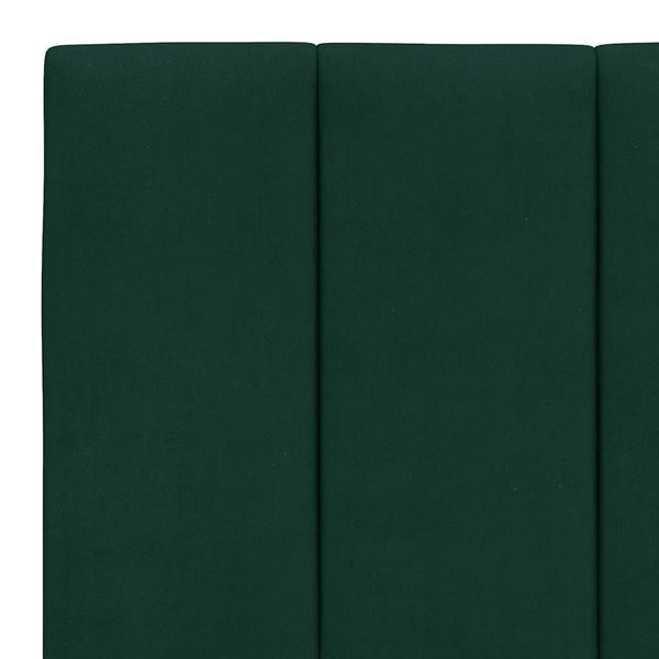 Bett mit Matratze Hanko Dunkelgrün 200x200 cm Samt