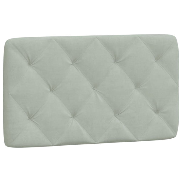 Bett mit Matratze Hellgrau Samt 80x200 cm