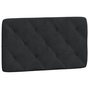Schwarzes Samtbett mit Matratze 80x200 cm