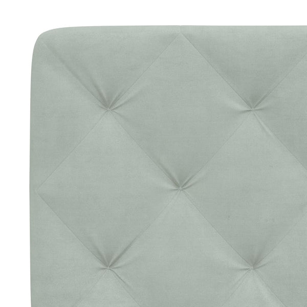 Bett mit Matratze Hellgrau Samt 120x200 cm