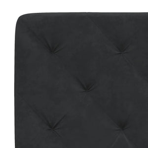 Schwarzes Samtbett mit Matratze 120x200 cm