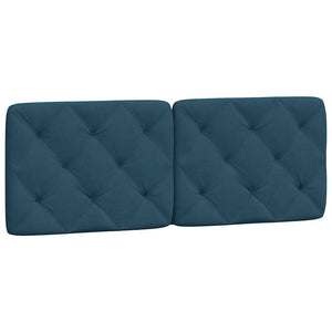 Bett mit Matratze Blau Samt 120x200 cm