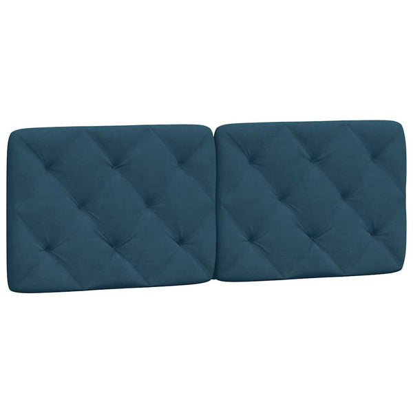 Bett mit Matratze Blau Samt 120x200 cm