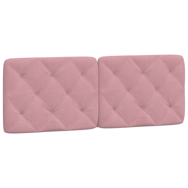 Bett mit Matratze Rosa Samt 120x200 cm