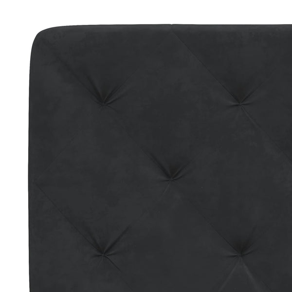 vidaXL Bed with Mattress Black 140x200 cm Velvet