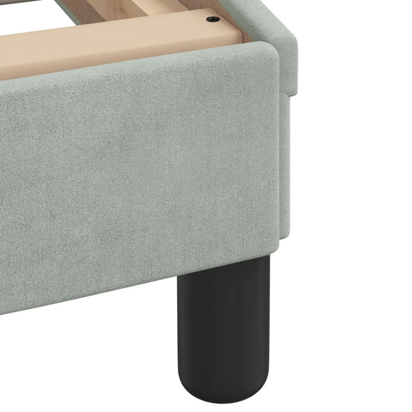 vidaXL Bed with Mattress Light Grey 160x200 cm Velvet
