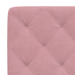 vidaXL Bed with Mattress Pink 180x200 cm Velvet