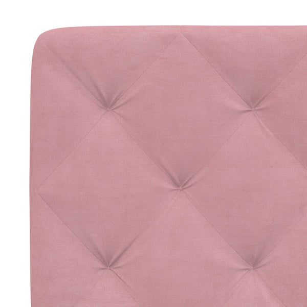 vidaXL Bed with Mattress Pink 180x200 cm Velvet