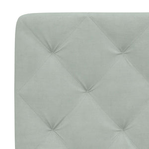 vidaXL Bed with Mattress Light Gray 200x200 cm Velvet