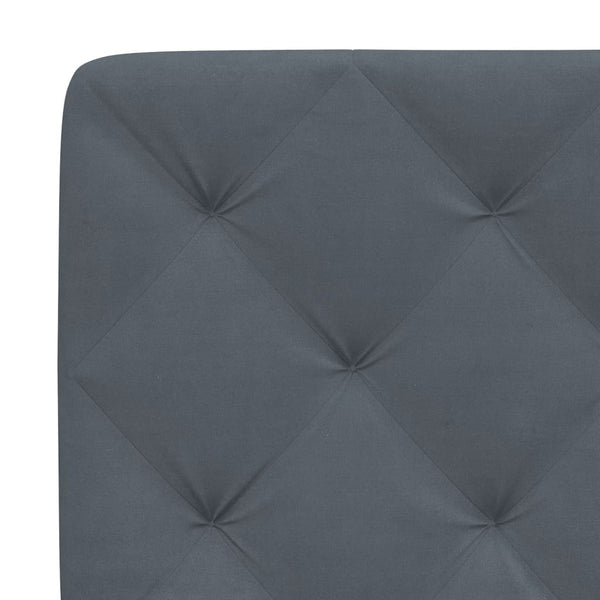 vidaXL Bed with Mattress Dark Gray 200x200 cm Velvet