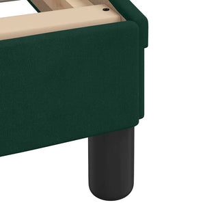 vidaXL Bed with Mattress Dark Green 200x200 cm Velvet
