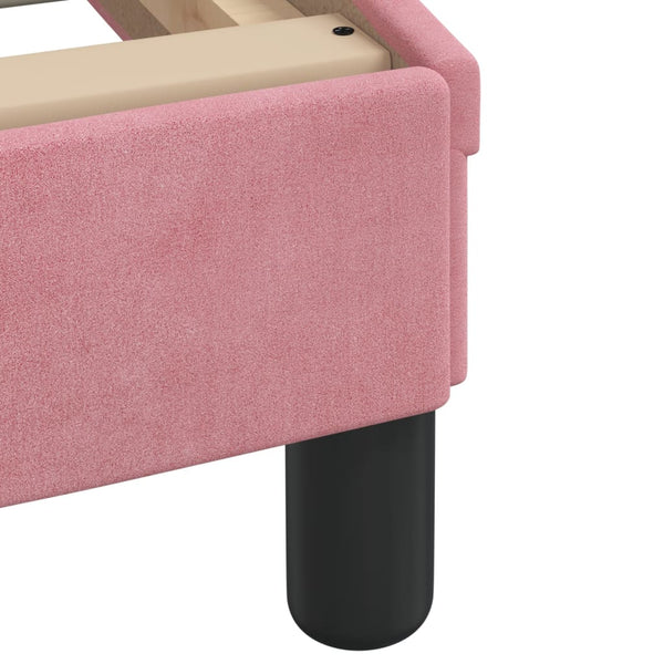 vidaXL Bed with Mattress Pink 200x200 cm Velvet