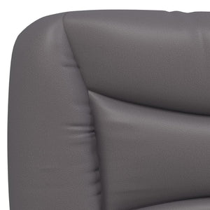 vidaXL Bed with Mattress "Hvar" Grey 80x200 cm Faux Leather
