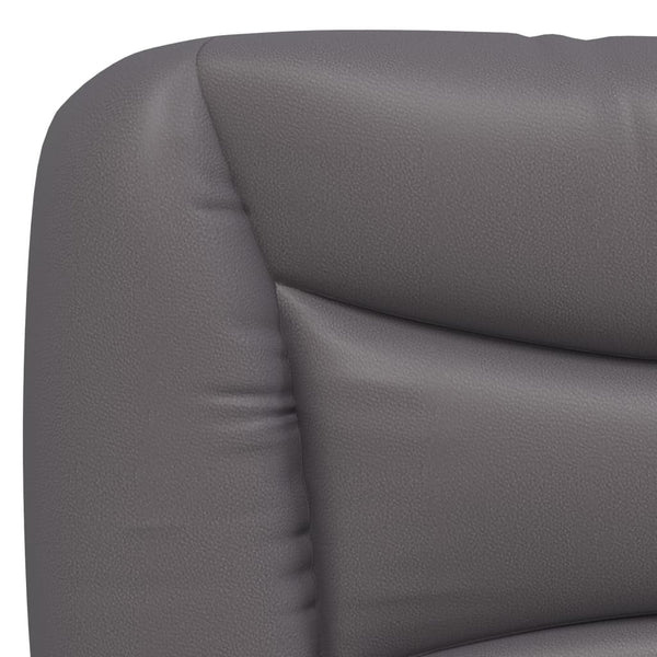 vidaXL Bed with Mattress "Hvar" Grey 80x200 cm Faux Leather