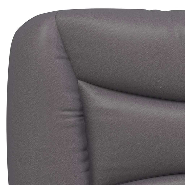 vidaXL Bed with Mattress "Hvar" Grey 90x200 cm Faux Leather