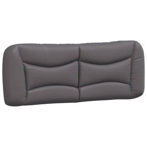 vidaXL Bed with Mattress "Hvar" Grey 140x190 cm Faux Leather