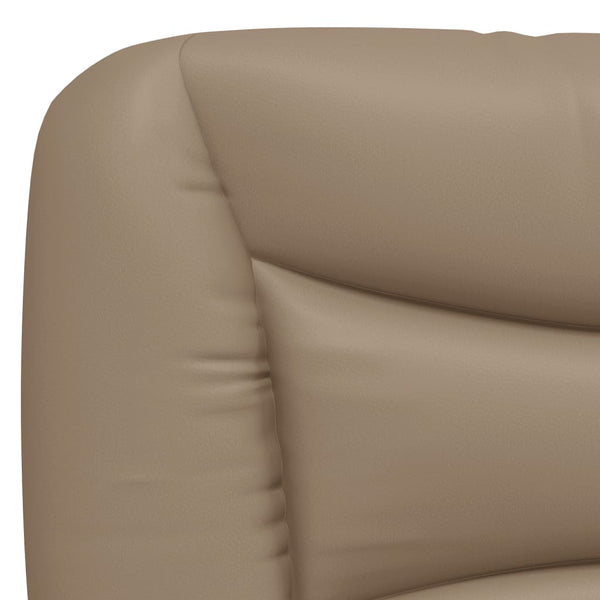 vidaXL Bed with Mattress "Hvar" Cappuccino Brown 140x190 cm Faux Leather