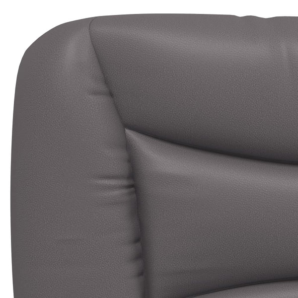vidaXL Bed with Mattress "Hvar" Grey 140x200 cm Faux Leather