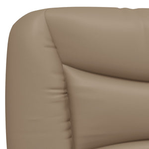 vidaXL Bed with Mattress "Hvar" Cappuccino Brown 140x200 cm Faux Leather