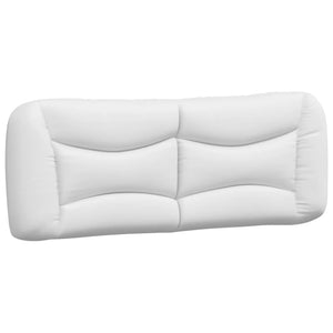 vidaXL Bed with Mattress "Hvar" White and Black 140x200 cm Artificial Leather