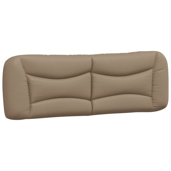 vidaXL Bed with Mattress "Hvar" Cappuccino Brown 160x200 cm Faux Leather