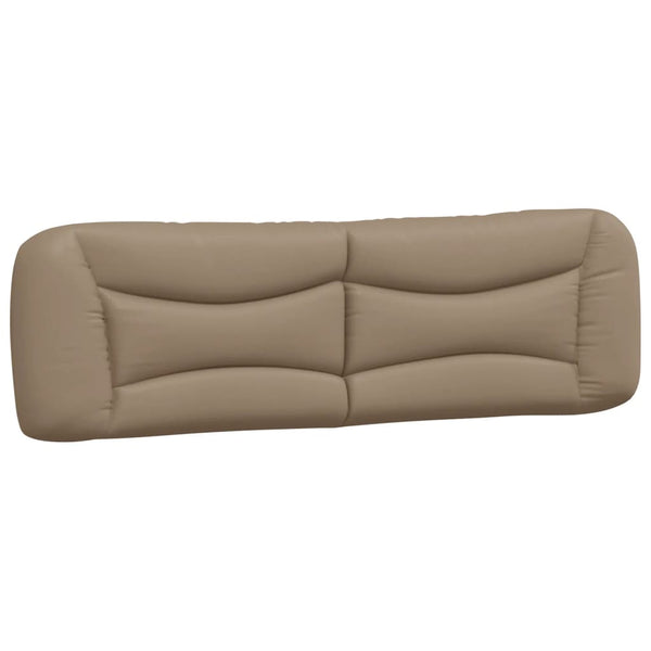 vidaXL Bed with Mattress "Hvar" Cappuccino Brown 180x200 cm Faux Leather