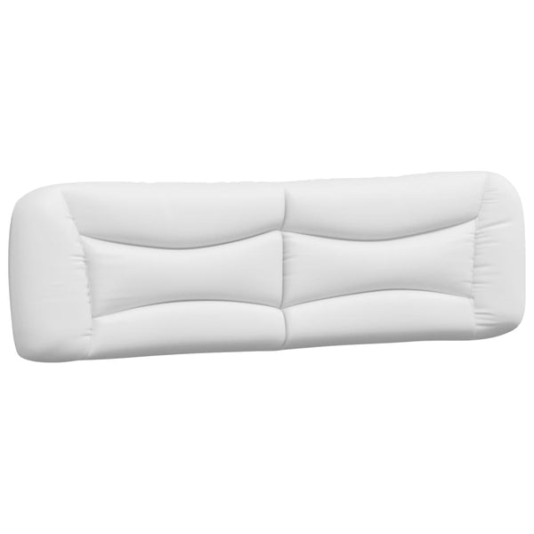 vidaXL Bed with Mattress "Hvar" White and Black 180x200 cm Faux Leather
