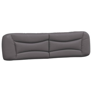 vidaXL Bed with Mattress "Hvar" Grey 200x200 cm Faux Leather