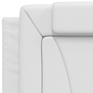 vidaXL "Viana" Bed with Mattress White 80x200 cm Faux Leather