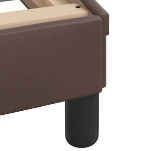vidaXL "Viana" Bed with Mattress Brown 80x200 cm Faux Leather