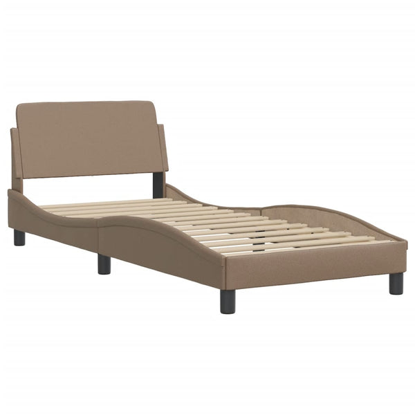 vidaXL Bed "Viana" with Mattress Cappuccino Brown 80x200 cm Faux Leather