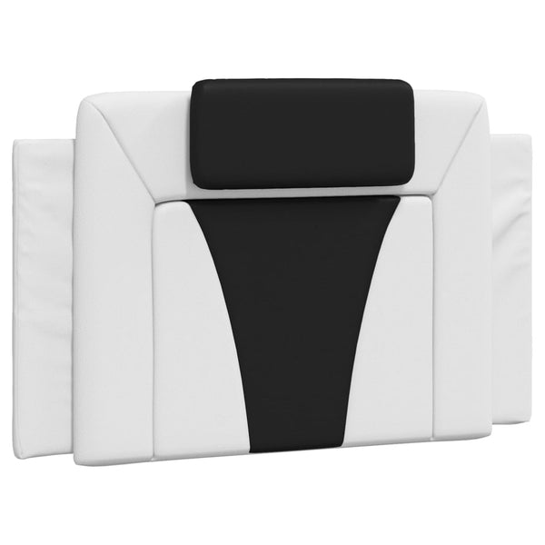 vidaXL Bed "Viana" with Mattress White and Black 80x200 cm Faux Leather
