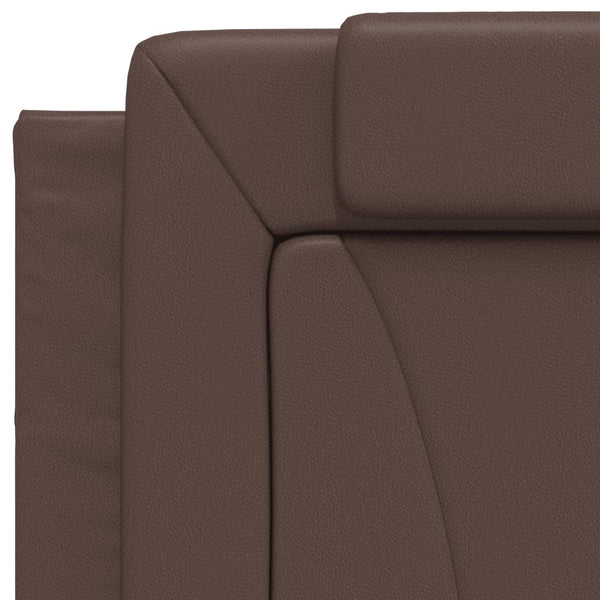 vidaXL Bed "Viana" with Mattress Brown 90x200 cm Faux Leather