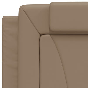 vidaXL "Viana" Bed with Mattress Cappuccino Brown 90x200 cm Faux Leather