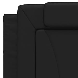 vidaXL Bed "Viana" with Mattress Black 100x200 cm Faux Leather