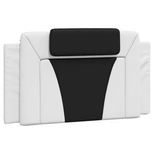 vidaXL "Viana" Bed with Mattress White and Black 100x200 cm Faux Leather