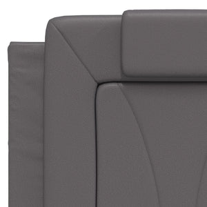 vidaXL Bed "Viana" with Mattress Grey 120x200 cm Faux Leather