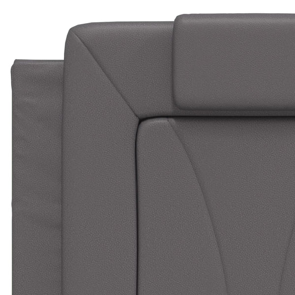 vidaXL Bed "Viana" with Mattress Grey 120x200 cm Faux Leather
