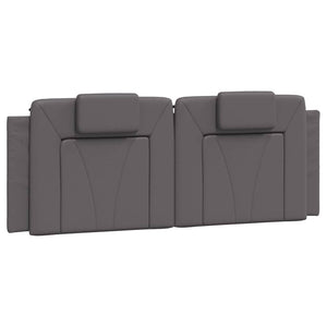 vidaXL "Viana" Bed with Mattress Grey 140x190 cm Faux Leather