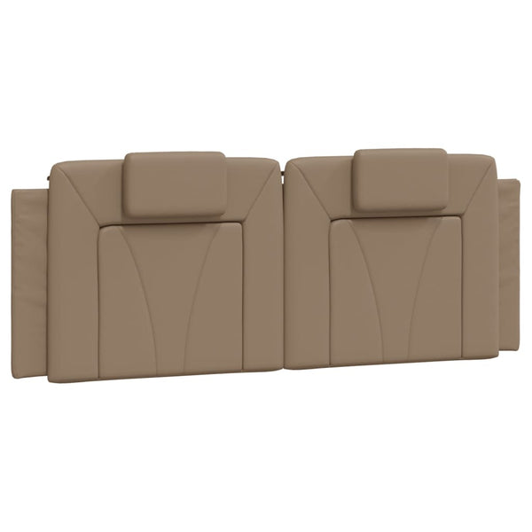 vidaXL "Viana" Bed with Mattress Cappuccino Brown 140x190 cm Faux Leather
