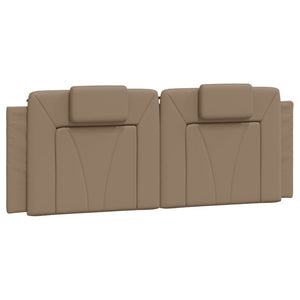 vidaXL Bed "Viana" with Mattress Cappuccino-Brown 140x200 cm Faux Leather
